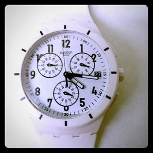 Mens silicone Swatch watch